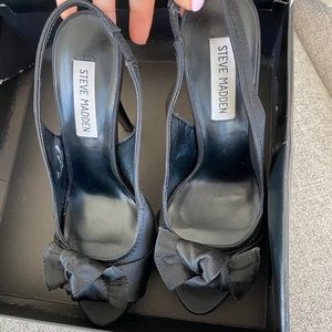 Steve Madden black, strappy high heels
